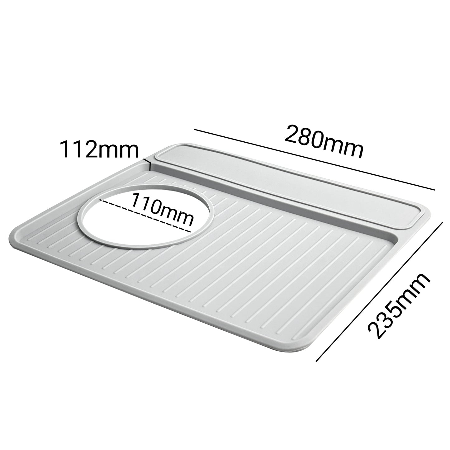 Tamping Mat for Breville 870/880, Espresso Tamper Mat, Food Grade Silicone Non-Slip, 11in x 9.25in, Waterproof Heat Resistant, Espresso Tamping Station for Espresso Machine Barista Accessories (Grey)