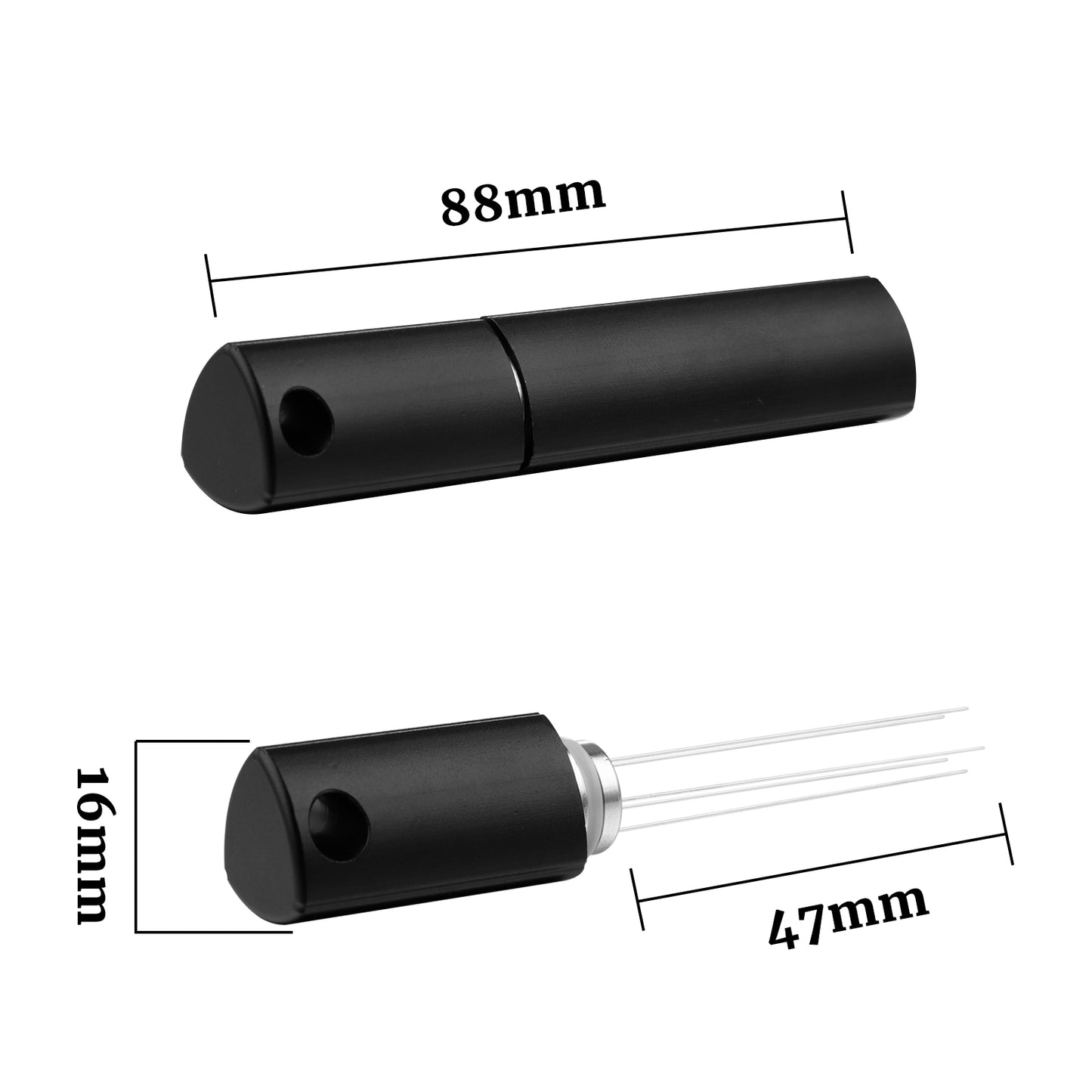 NOTSEK WDT Tool Espresso Distribution Tool with Stand 5 Needle 0.4mm Thick Espresso Rake Aluminum Alloy Handle Portable Coffee Espresso Stirrer Distributor for Barista (Black)