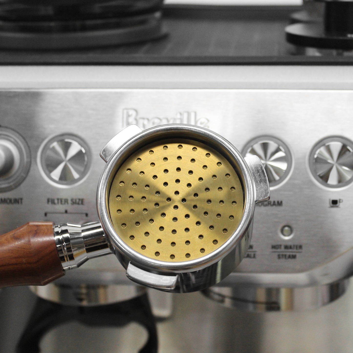 NOTSEK 53.5mm Espresso Puck Screen, 0.8mm Thickness Espresso Filter Screen with Titanium Coating, 304 Stainless Steel Coffee Puck Screen for 54mm Portafilter Basket (Gold)
